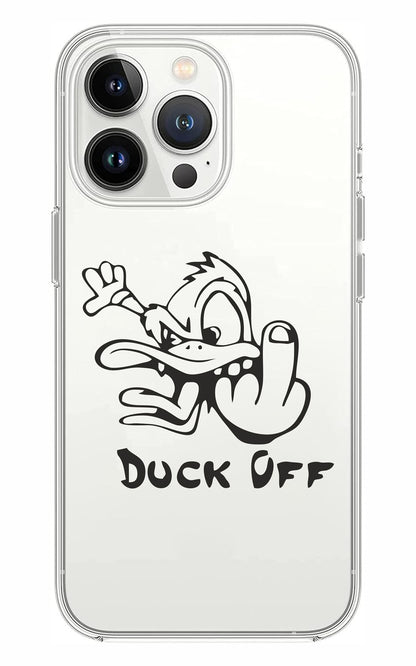 Cover Compatibile Con Tutti i Modelli iPhone - DUCK OFF - Trasparente UltraSottili AntiGraffio Antiurto Case Custodia Marca