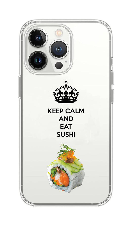 Cover Compatibile Con Tutti i Modelli iPhone - KEEP CALM AND EAT SUSHI - Trasparente UltraSottili AntiGraffio Antiurto Case Custodia Marca