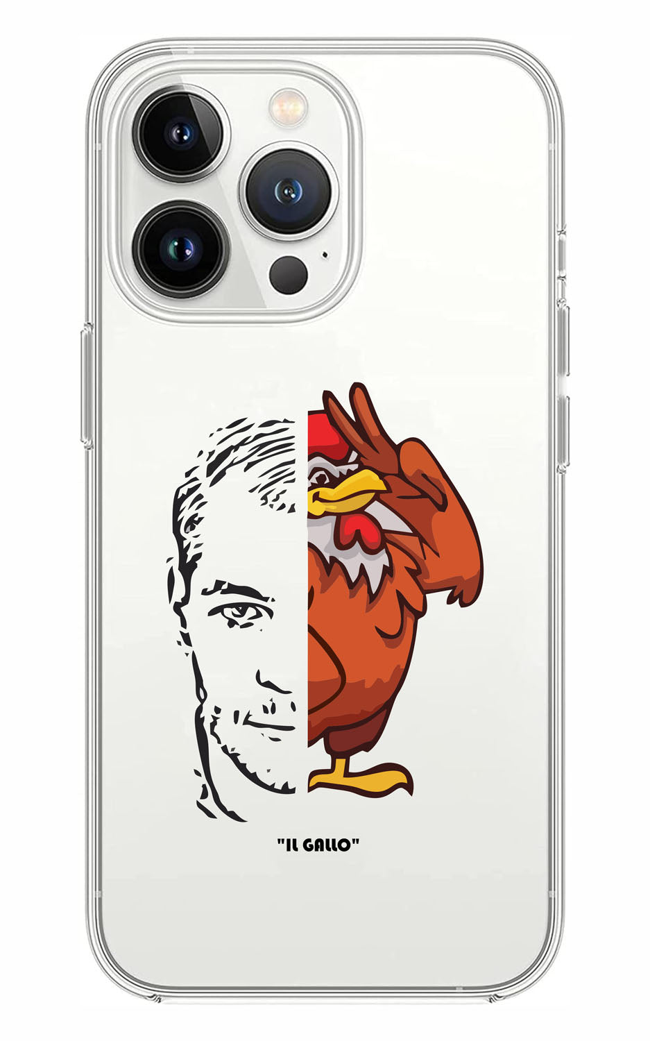 Cover Compatibile Con Tutti i Modelli iPhone - IL GALLO - Trasparente UltraSottili AntiGraffio Antiurto Case Custodia Marca