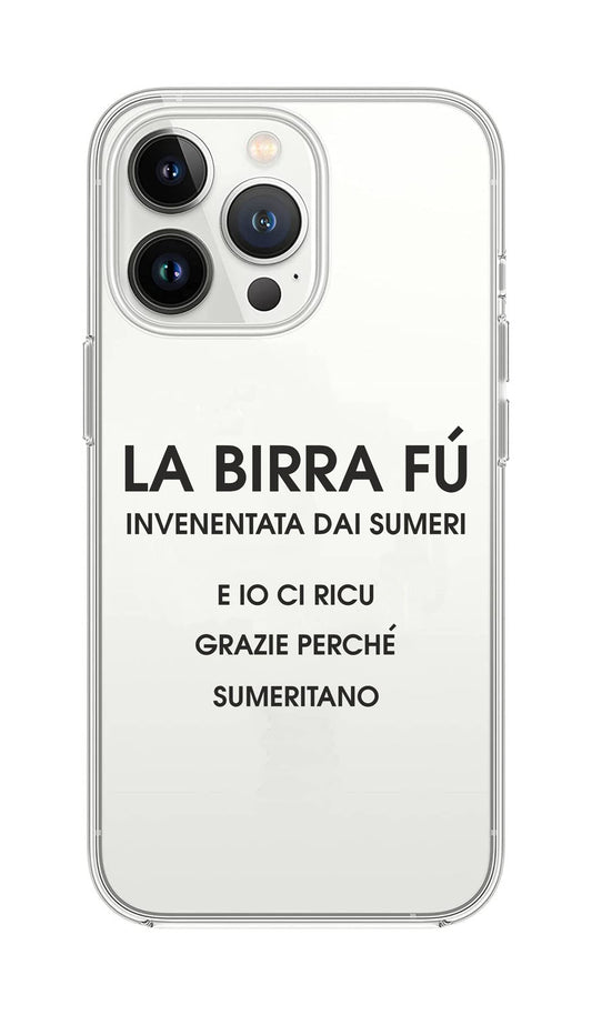 Cover Compatibile Con Tutti i Modelli iPhone - LA BIRRA - Trasparente UltraSottili AntiGraffio Antiurto Case Custodia Marca
