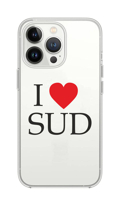 Cover Compatibile Con Tutti i Modelli iPhone - I LOVE SUD - Trasparente UltraSottili AntiGraffio Antiurto Case Custodia Marca