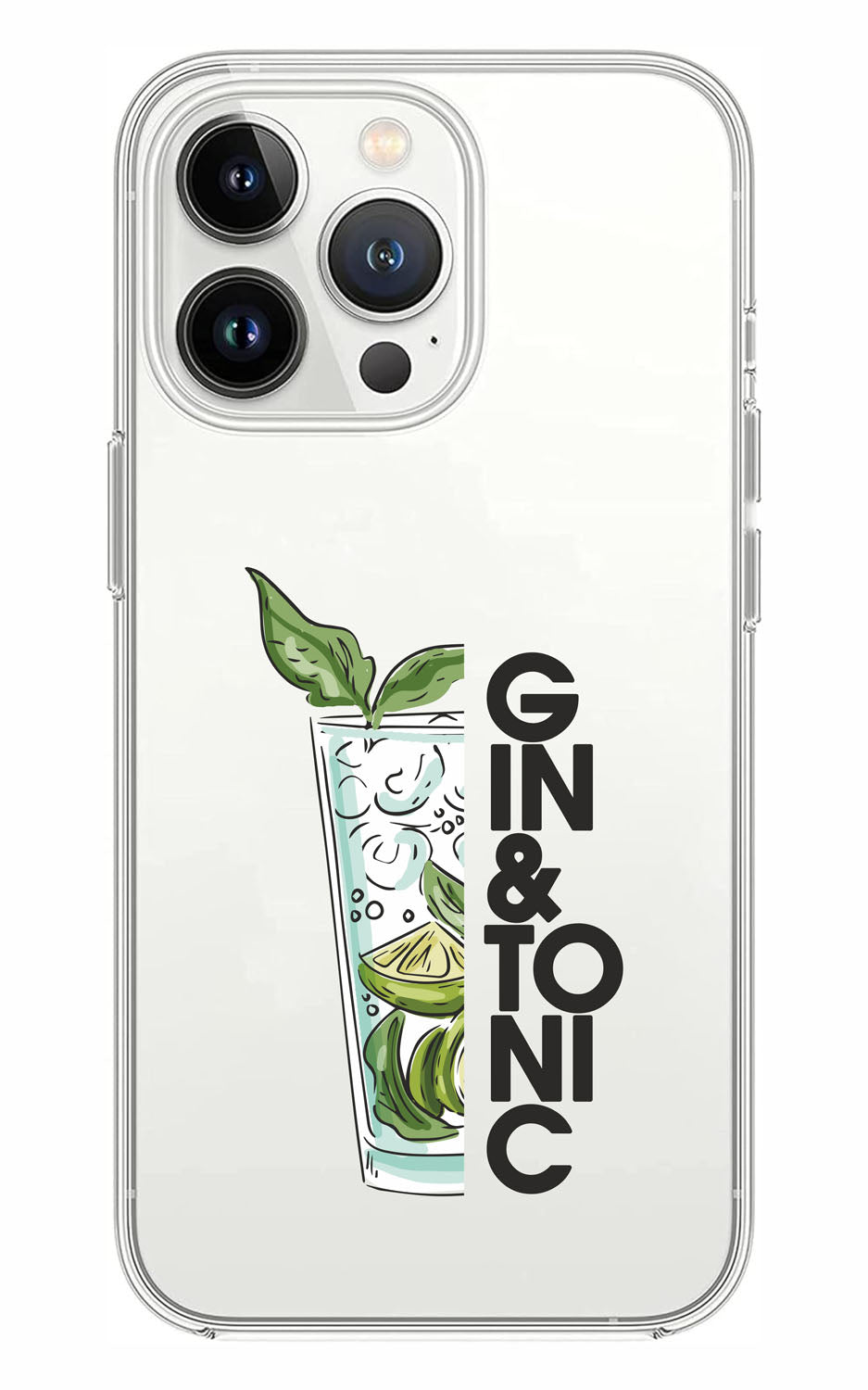 Cover Compatibile Con Tutti i Modelli iPhone - GIN E TONIC - Trasparente UltraSottili AntiGraffio Antiurto Case Custodia Marca