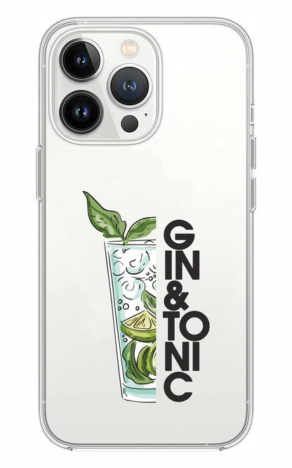 Cover Compatibile Con Tutti i Modelli iPhone - GIN E TONIC - Trasparente UltraSottili AntiGraffio Antiurto Case Custodia Marca