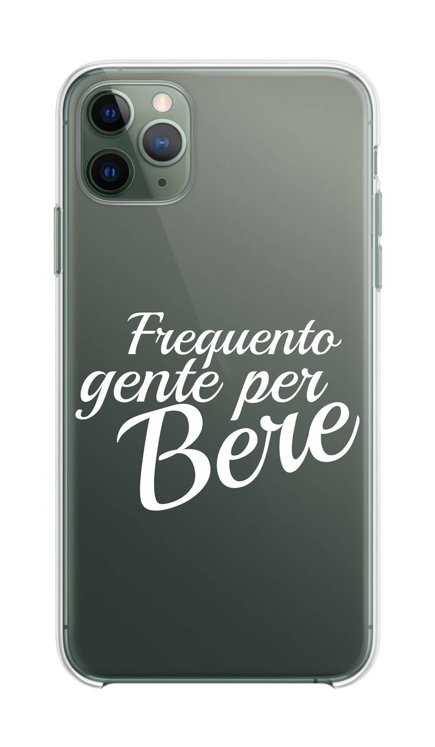 Cover Compatibile Con Tutti i Modelli iPhone - FREQUENTO GENTE PER BERE - Trasparente UltraSottili AntiGraffio Antiurto Case Custodia Marca
