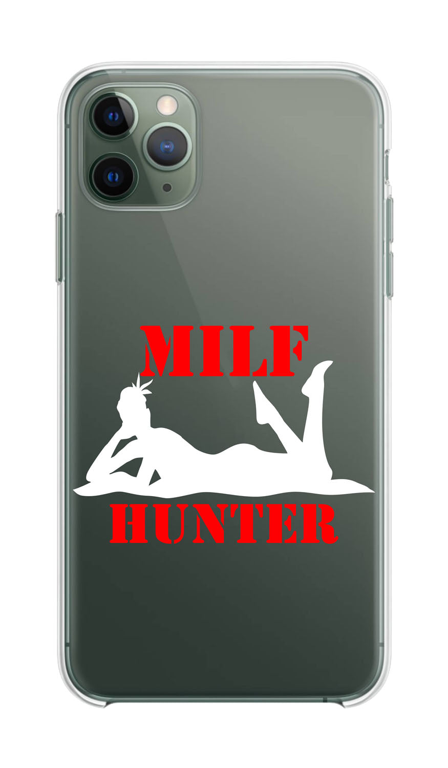 Cover Compatibile Con Tutti i Modelli iPhone - MILF HUNTER - Trasparente UltraSottili AntiGraffio Antiurto Case Custodia Marca