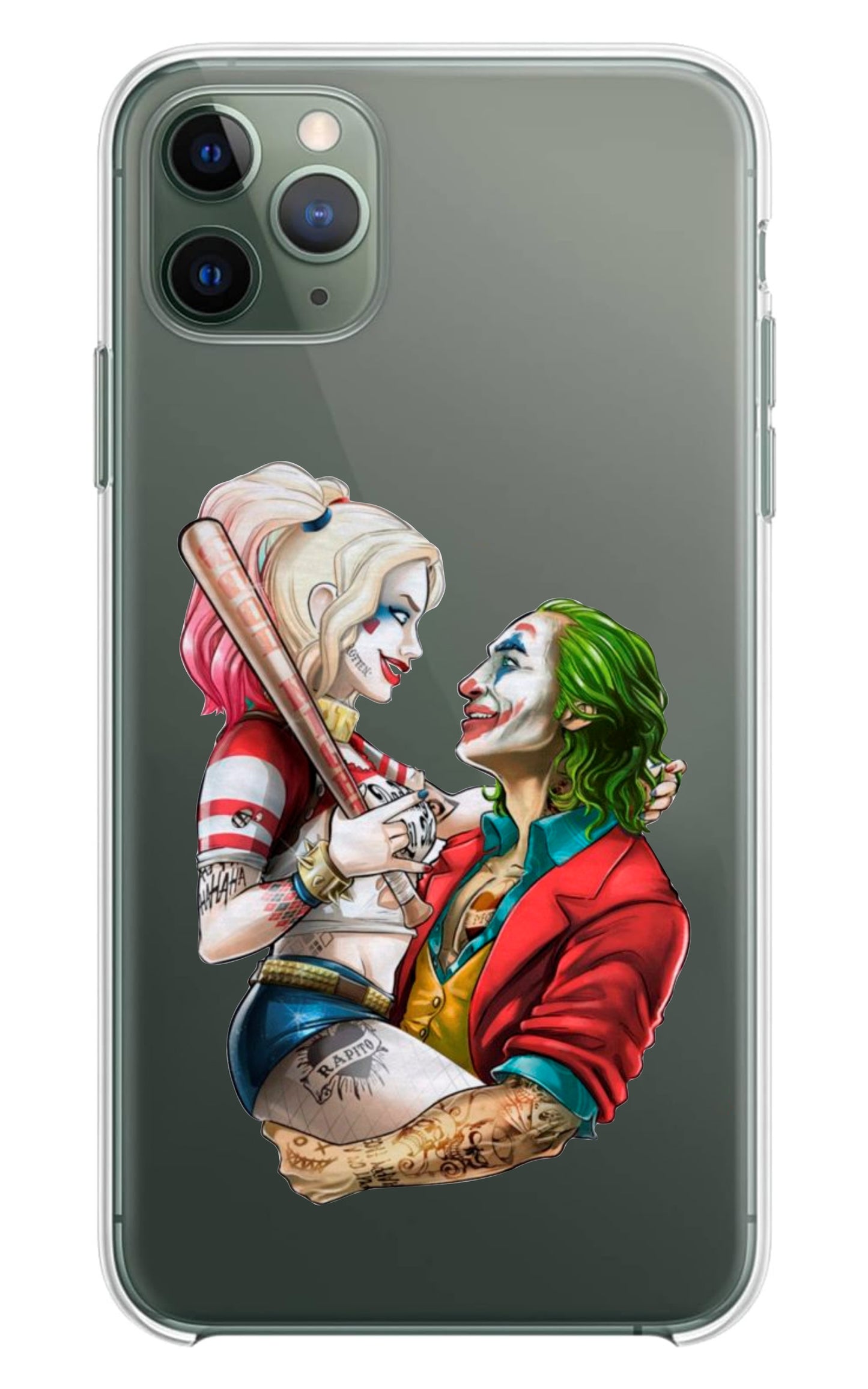 Cover Compatibile Con Tutti i Modelli iPhone - HARLEY E JOKER  - Trasparente UltraSottili AntiGraffio Antiurto Case Custodia Marca