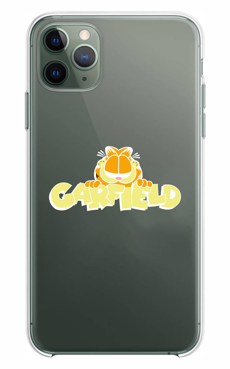 Cover Compatibile Con Tutti i Modelli iPhone - GARFIELD - Trasparente UltraSottili AntiGraffio Antiurto Case Custodia Marca