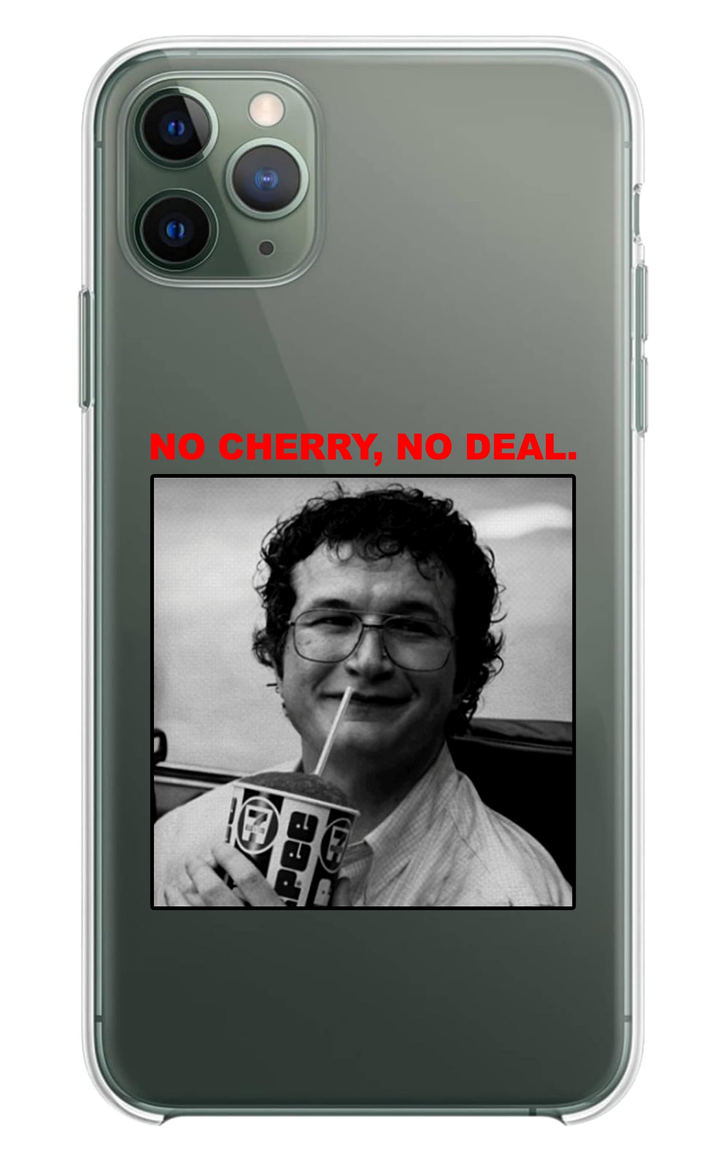 Cover Compatibile Con Tutti i Modelli iPhone - NO CHERRY NO DEAL - Trasparente UltraSottili AntiGraffio Antiurto Case Custodia Marca