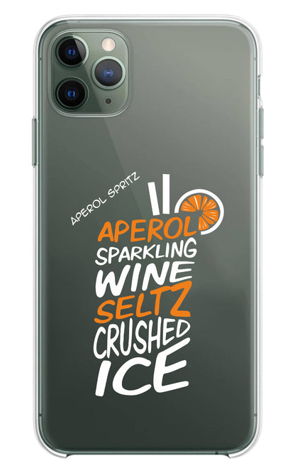 Cover Compatibile Con Tutti i Modelli iPhone - APEROL SPRITZ - Trasparente UltraSottili AntiGraffio Antiurto Case Custodia Marca