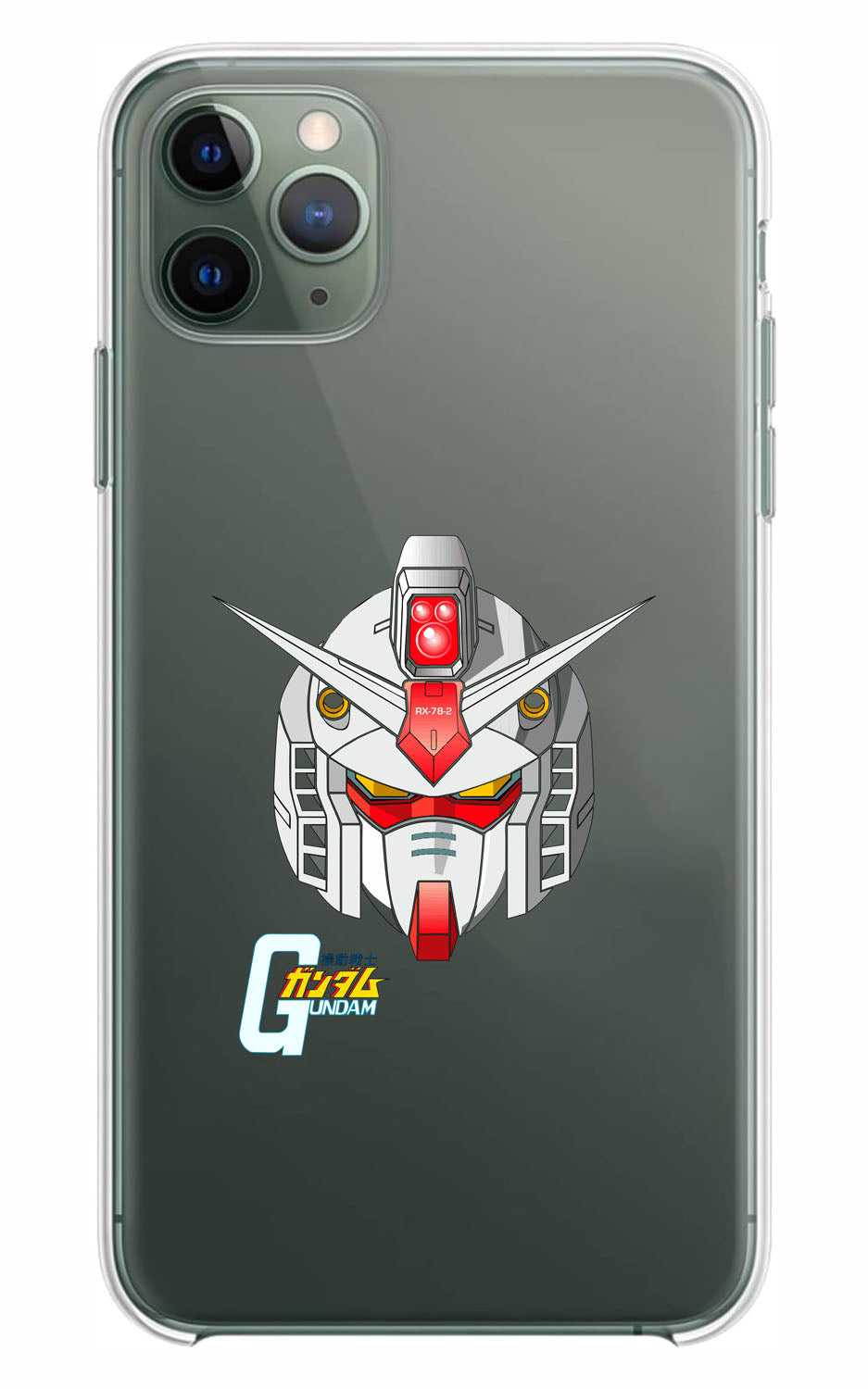 Cover Compatibile Con Tutti i Modelli iPhone - GUNDAM HEAD - Trasparente UltraSottili AntiGraffio Antiurto Case Custodia Marca