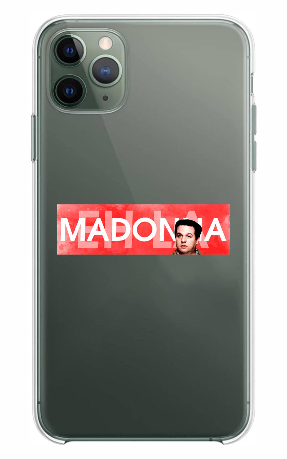 Cover Compatibile Con Tutti i Modelli iPhone - EH LA MADONNA - Trasparente UltraSottili AntiGraffio Antiurto Case Custodia Marca