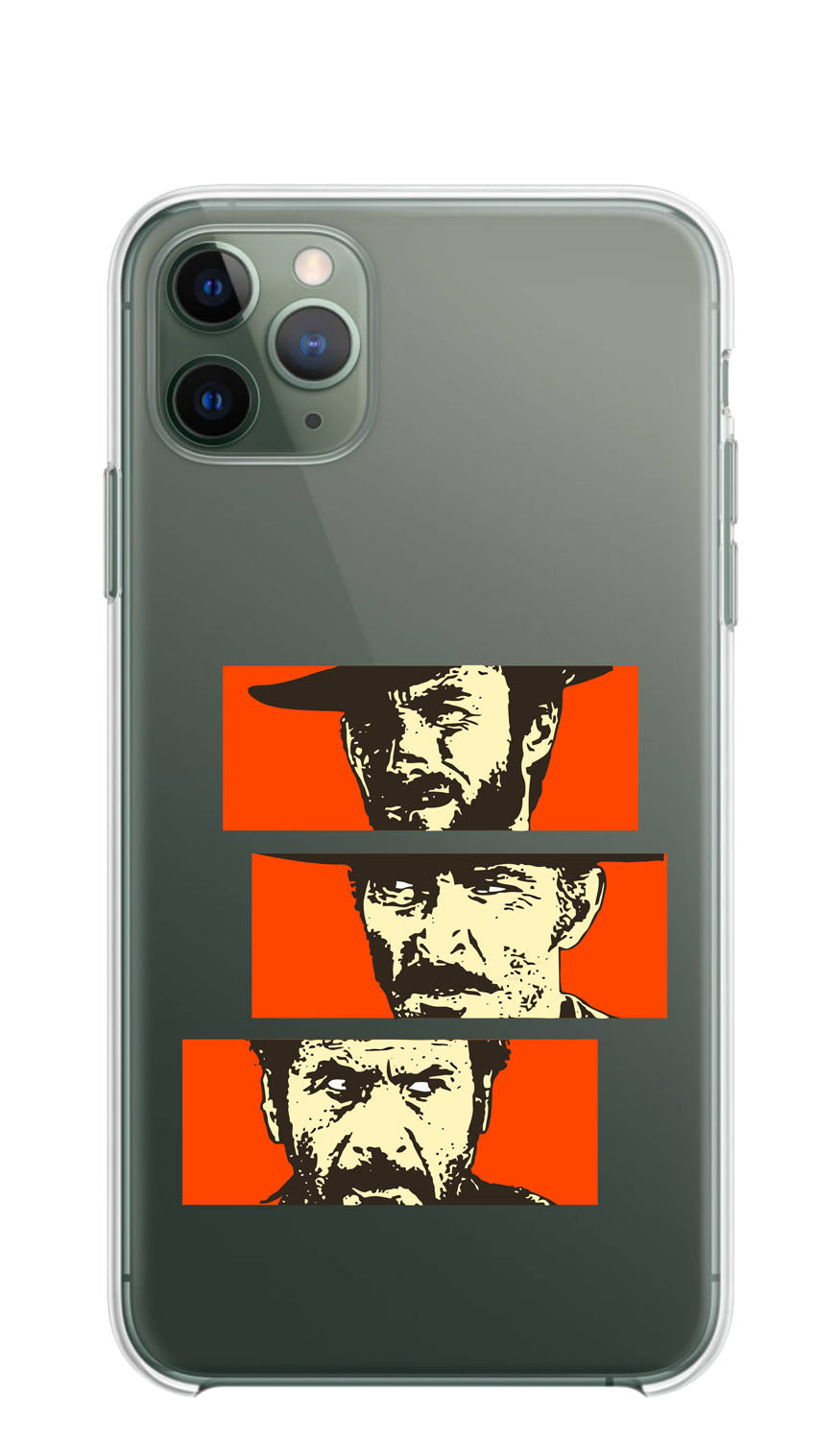 Cover Compatibile Con Tutti i Modelli iPhone - IL BUONO IL BRUTTO IL CATTIVO - Trasparente UltraSottili AntiGraffio Antiurto Case Custodia Marca