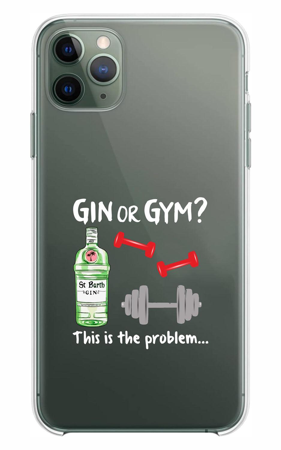 Cover Compatibile Con Tutti i Modelli iPhone - GIN OR GYM - Trasparente UltraSottili AntiGraffio Antiurto Case Custodia Marca
