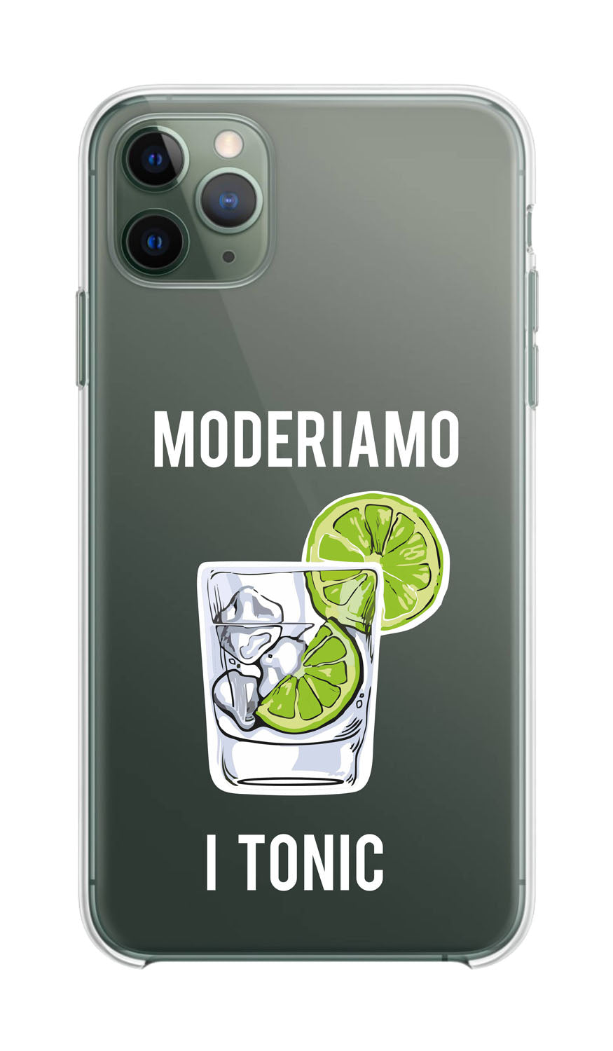 Cover Compatibile Con Tutti i Modelli iPhone - MODERIAMO I TONIC - Trasparente UltraSottili AntiGraffio Antiurto Case Custodia Marca