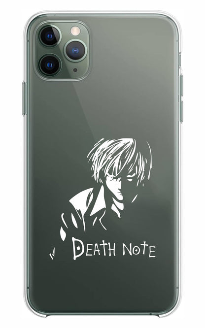Cover Compatibile Con Tutti i Modelli iPhone - DEATH NOTE - LIGHT - Trasparente UltraSottili AntiGraffio Antiurto Case Custodia Marca