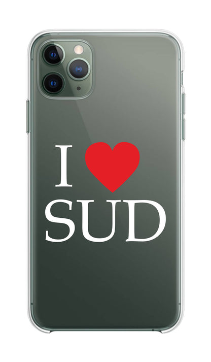 Cover Compatibile Con Tutti i Modelli iPhone - I LOVE SUD - Trasparente UltraSottili AntiGraffio Antiurto Case Custodia Marca