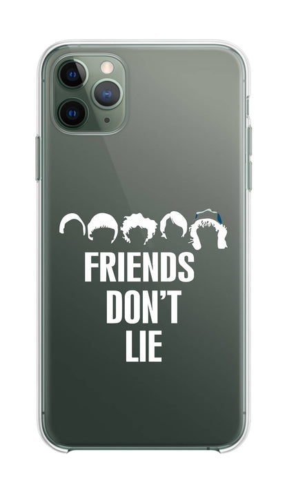 Cover Compatibile Con Tutti i Modelli iPhone - FRIEND'S DON'T LIE - Trasparente UltraSottili AntiGraffio Antiurto Case Custodia Marca