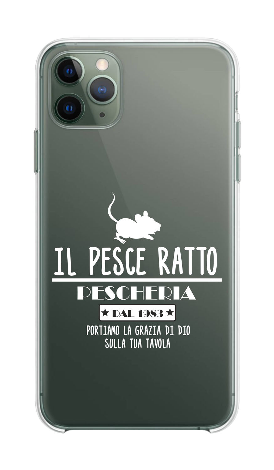 Cover Compatibile Con Tutti i Modelli iPhone - IL PESCE RATTO - Trasparente UltraSottili AntiGraffio Antiurto Case Custodia Marca