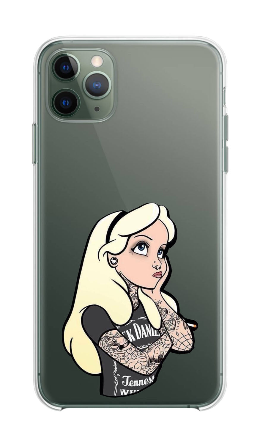 Cover Compatibile Con Tutti i Modelli iPhone - ALICE IN WONDERLAND PUNK - Trasparente UltraSottili AntiGraffio Antiurto Case Custodia Marca - Social Crazy