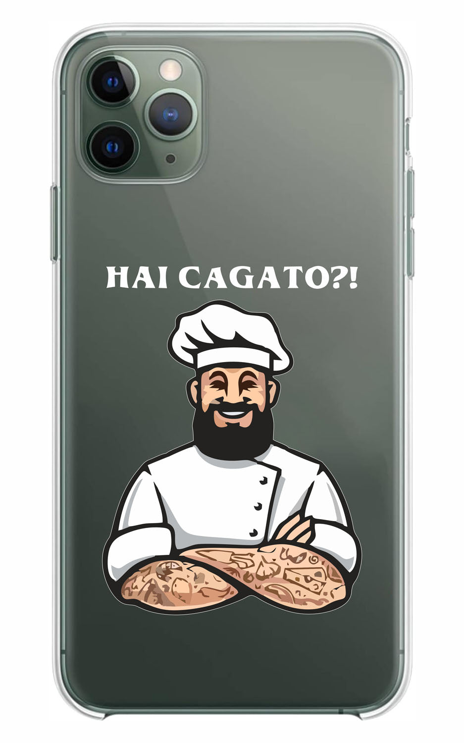 Cover Compatibile Con Tutti i Modelli iPhone - HAI CAGATO  - Trasparente UltraSottili AntiGraffio Antiurto Case Custodia Marca