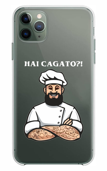 Cover Compatibile Con Tutti i Modelli iPhone - HAI CAGATO  - Trasparente UltraSottili AntiGraffio Antiurto Case Custodia Marca