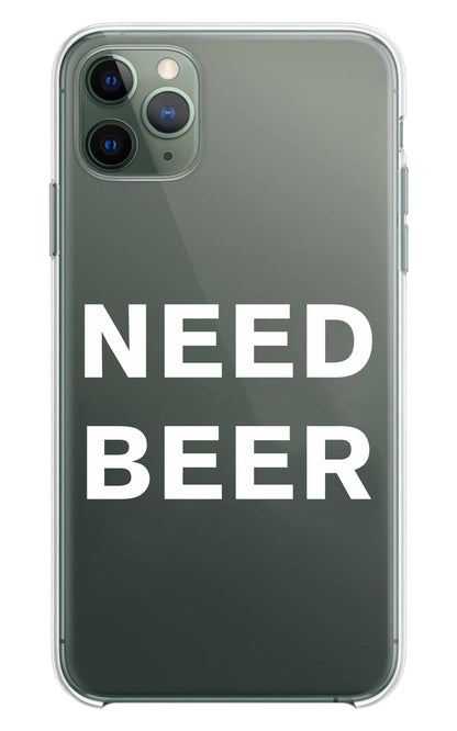 Cover Compatibile Con Tutti i Modelli iPhone - NEED A BEER - Trasparente UltraSottili AntiGraffio Antiurto Case Custodia Marca