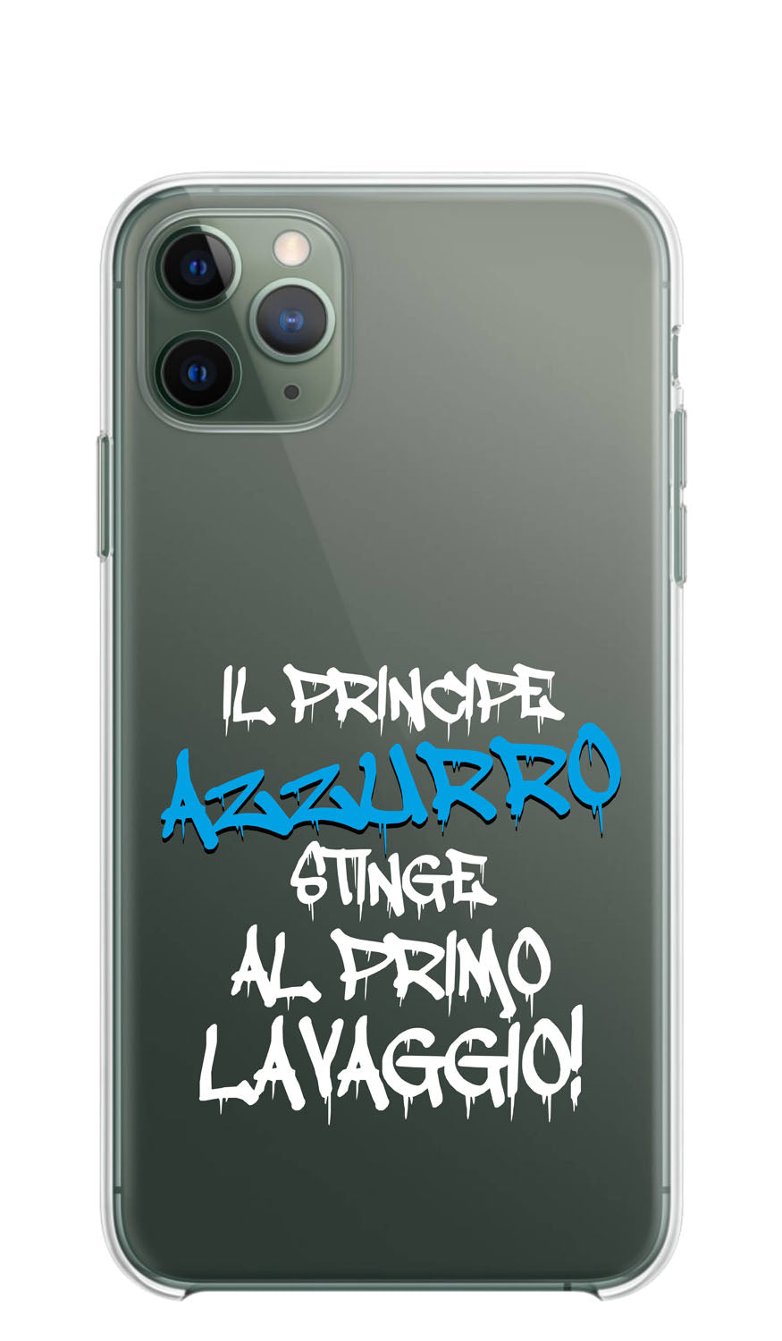 Cover Compatibile Con Tutti i Modelli iPhone - IL PRINCIPE AZZURRO STINGE AL PRIMO LAVAGGIO - Trasparente UltraSottili AntiGraffio Antiurto Case Custodia Marca