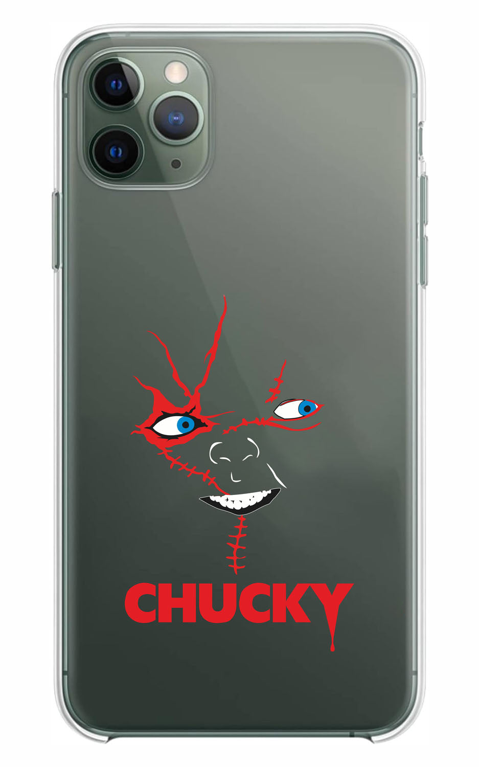 Cover Compatibile Con Tutti i Modelli iPhone - CHUCKY - Trasparente UltraSottili AntiGraffio Antiurto Case Custodia Marca