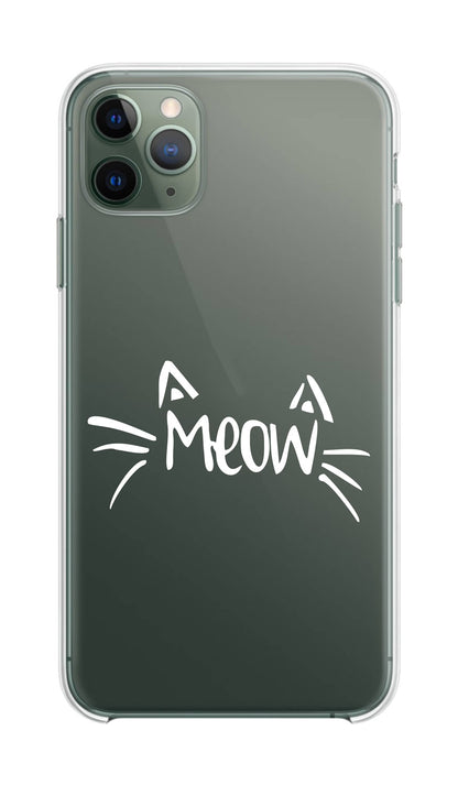 Cover Compatibile Con Tutti i Modelli iPhone - MEOW - Trasparente UltraSottili AntiGraffio Antiurto Case Custodia Marca