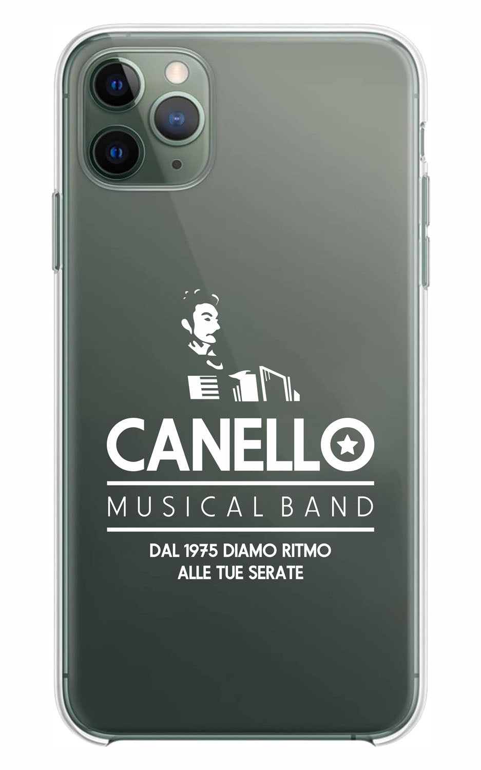 Cover Compatibile Con Tutti i Modelli iPhone - CANELLO MUSICAL BAND - Trasparente UltraSottili AntiGraffio Antiurto Case Custodia Marca
