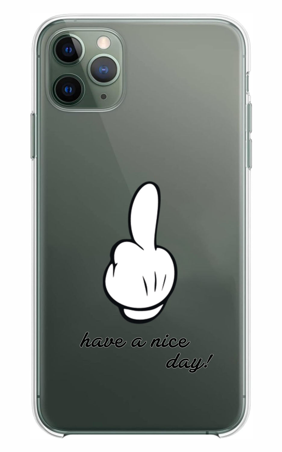 Cover Compatibile Con Tutti i Modelli iPhone - HAVE A NICE DAY  - Trasparente UltraSottili AntiGraffio Antiurto Case Custodia Marca