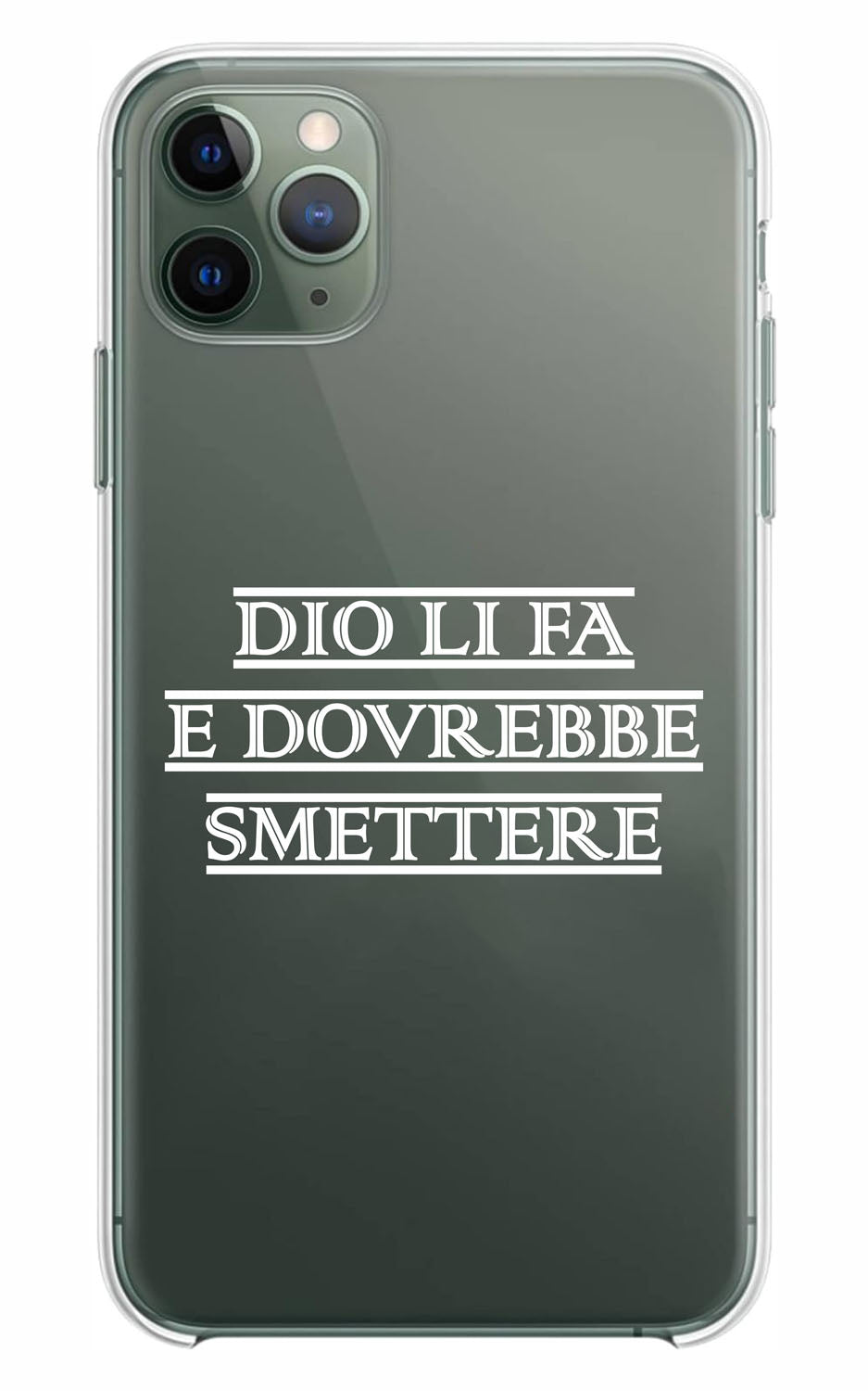 Cover Compatibile Con Tutti i Modelli iPhone - DIO LI FA E DOVREBBE SMETTERE - Trasparente UltraSottili AntiGraffio Antiurto Case Custodia Marca