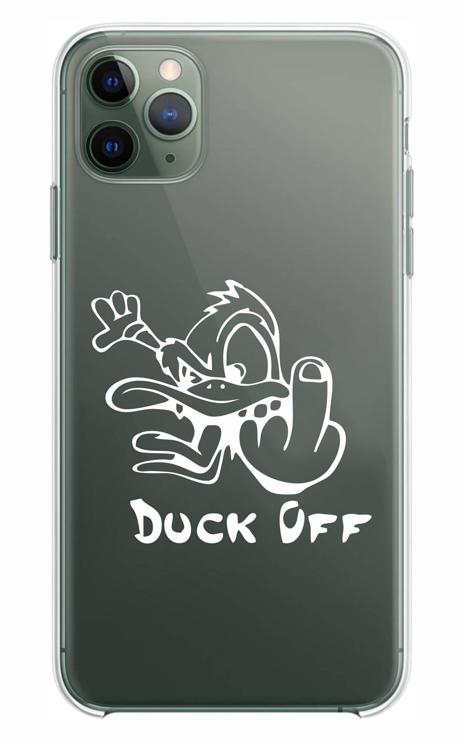 Cover Compatibile Con Tutti i Modelli iPhone - DUCK OFF - Trasparente UltraSottili AntiGraffio Antiurto Case Custodia Marca