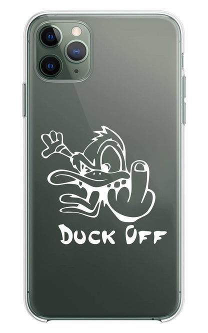 Cover Compatibile Con Tutti i Modelli iPhone - DUCK OFF - Trasparente UltraSottili AntiGraffio Antiurto Case Custodia Marca