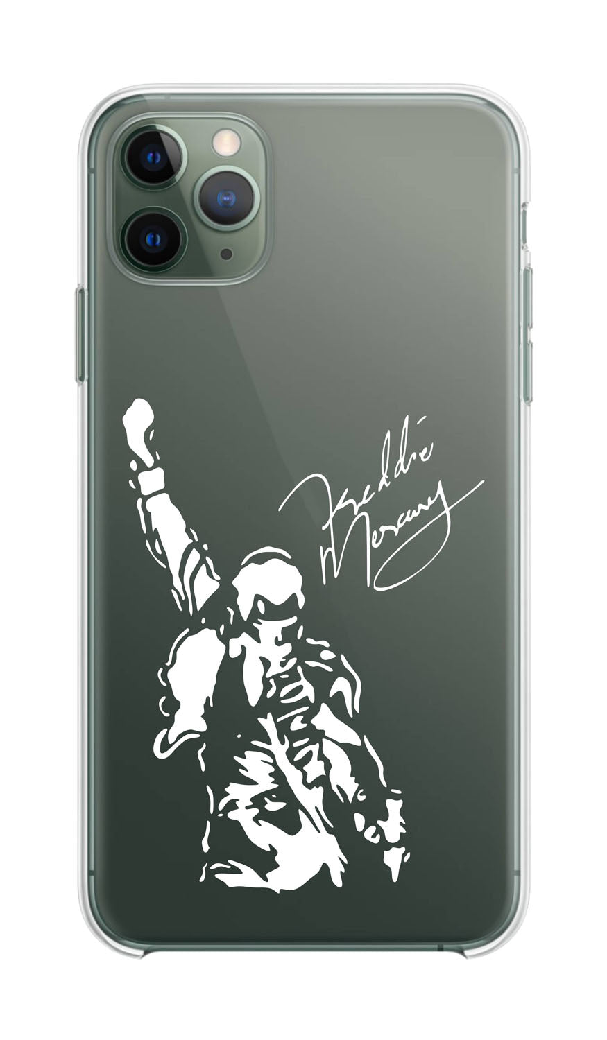 Cover Compatibile Con Tutti i Modelli iPhone - FREDDY MERCURY - Trasparente UltraSottili AntiGraffio Antiurto Case Custodia Marca