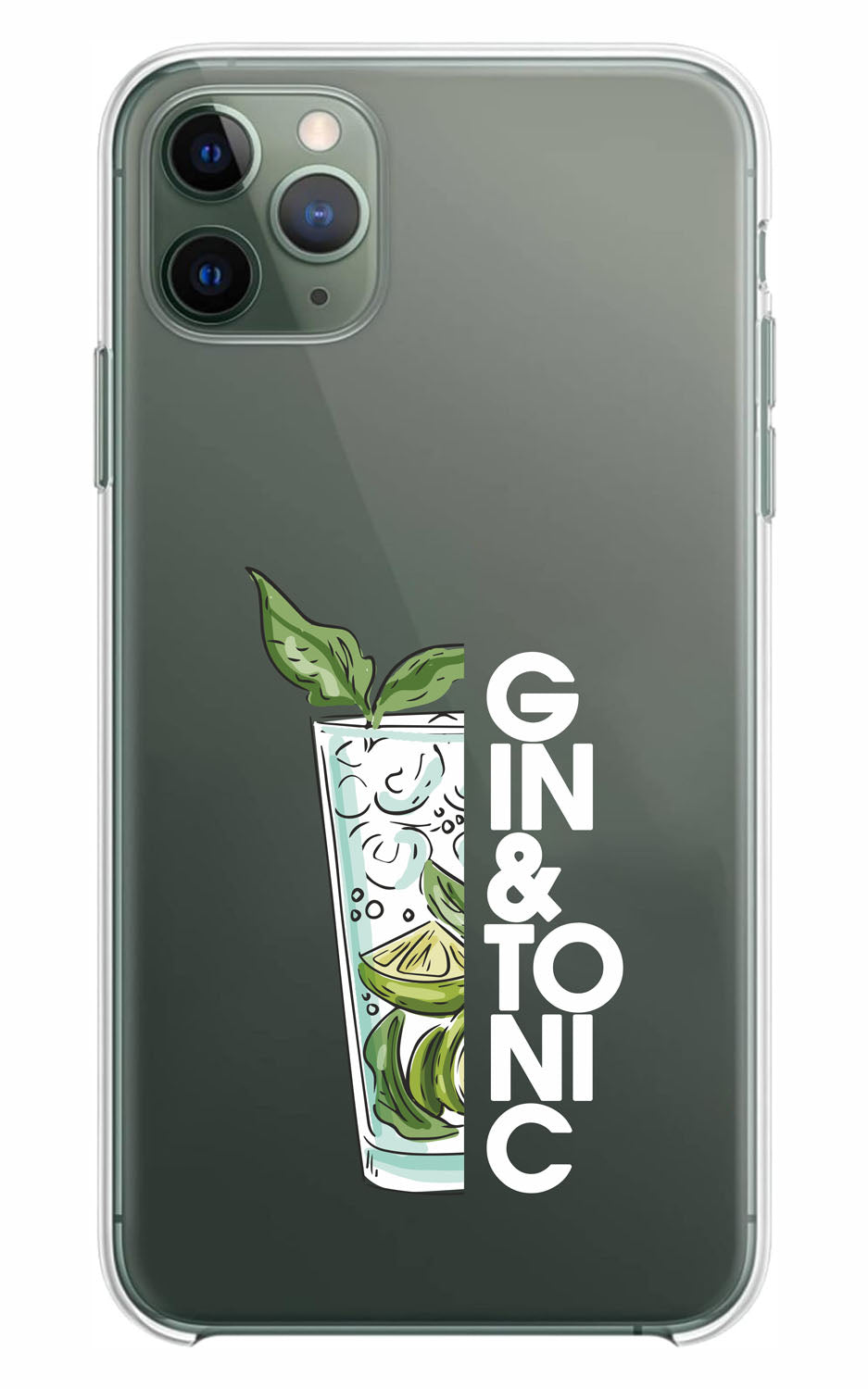Cover Compatibile Con Tutti i Modelli iPhone - GIN E TONIC - Trasparente UltraSottili AntiGraffio Antiurto Case Custodia Marca