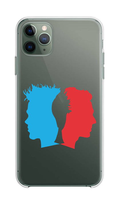 Cover Compatibile Con Tutti i Modelli iPhone - FIGHT CLUB DOUBLE FACES - Trasparente UltraSottili AntiGraffio Antiurto Case Custodia Marca