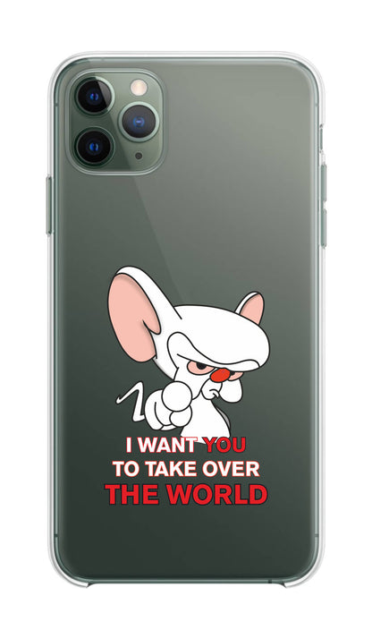 Cover Compatibile Con Tutti i Modelli iPhone - I WANT YOU TO TAKE OVER THE WORLD - Trasparente UltraSottili AntiGraffio Antiurto Case Custodia Marca