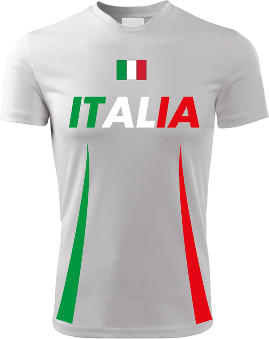 T-Shirt PADEL in Tessuto Dry Fit UNISEX - Italia mod 2 - Elasticizzato e Traspirante Maglietta Maglia Sport Super vestibilità Top qualità