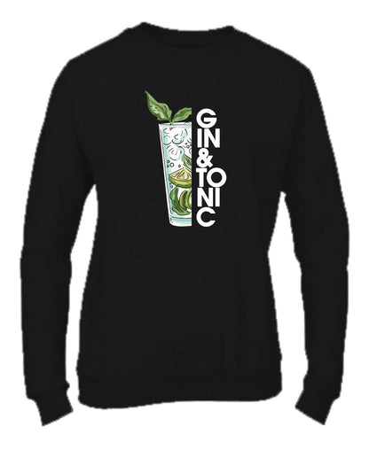 Felpa Girocollo UOMO, DONNA & BAMBIN - GIN E TONIC - Super vestibilità Top qualità