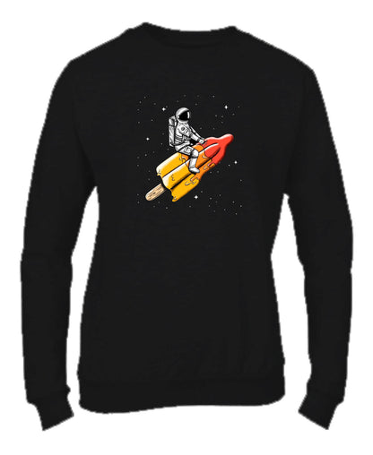 Felpa Girocollo UOMO, DONNA & BAMBIN - MELTED ROCKET - Super vestibilità Top qualità