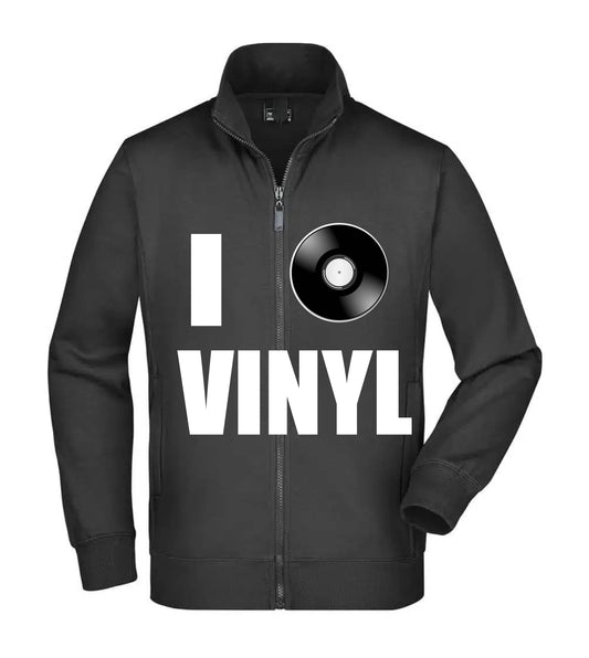 Felpa Unisex Full Zip - I LOVE VINYLS - Super vestibilità Top qualità
