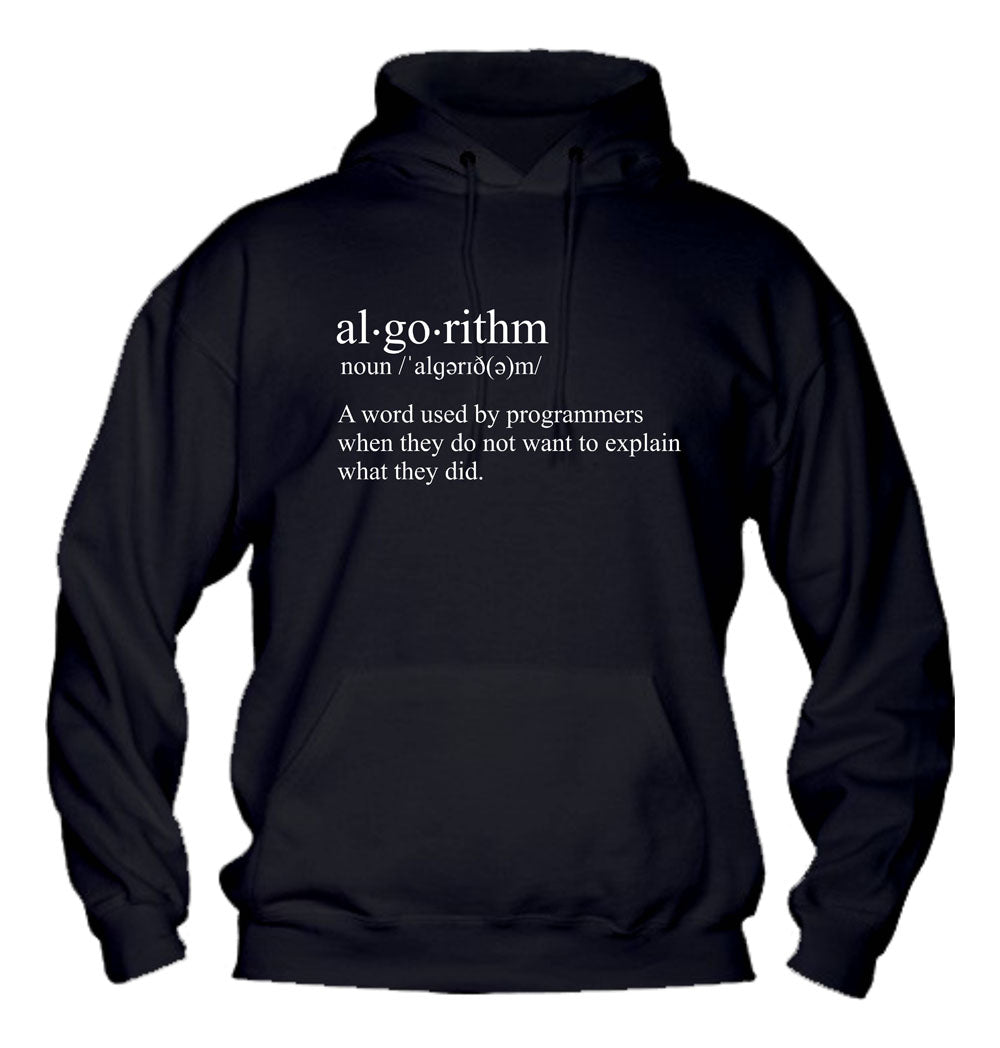 Felpa con cappuccio UOMO, DONNA & BAMBIN - ALGORITHM - Super vestibilità Top qualità - Social Crazy