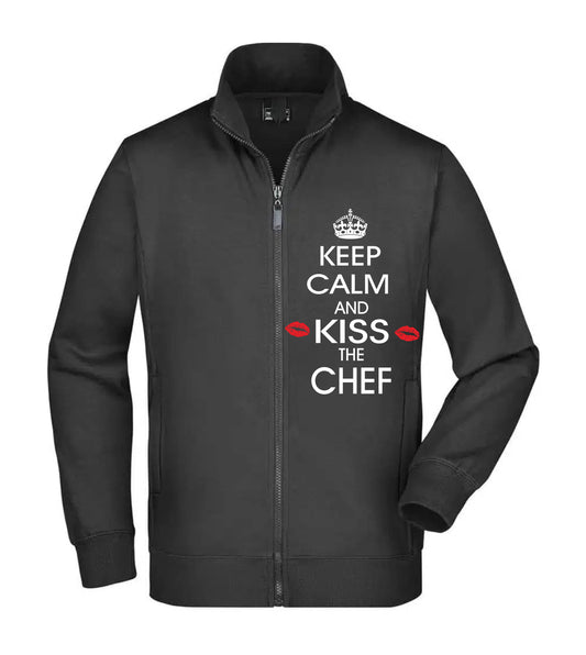 Felpa Unisex Full Zip - KEEP CALM AND KISS THE CHEF - Super vestibilità Top qualità