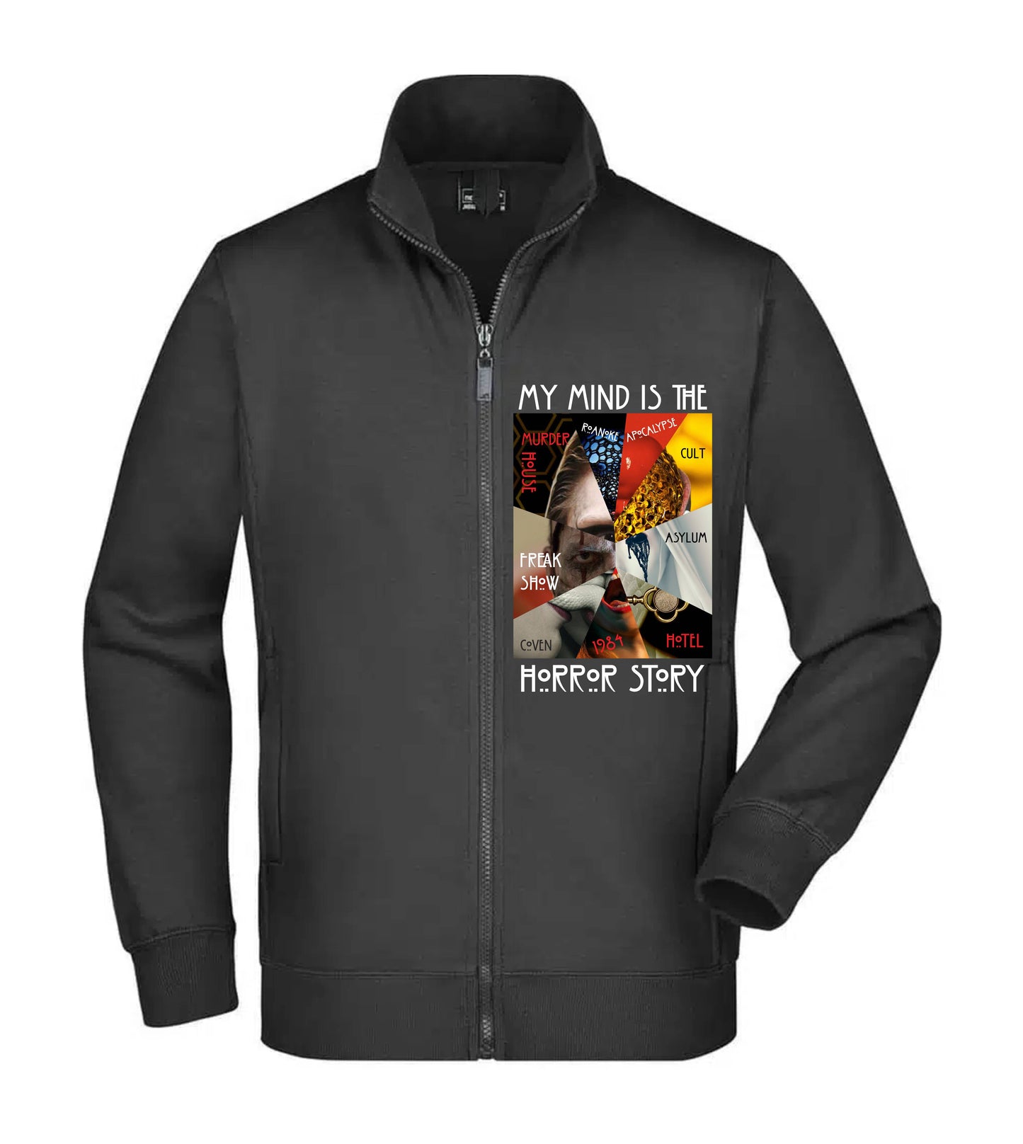 Felpa Unisex Full Zip - MY MIND IS THE HORROR STORY - Super vestibilità Top qualità