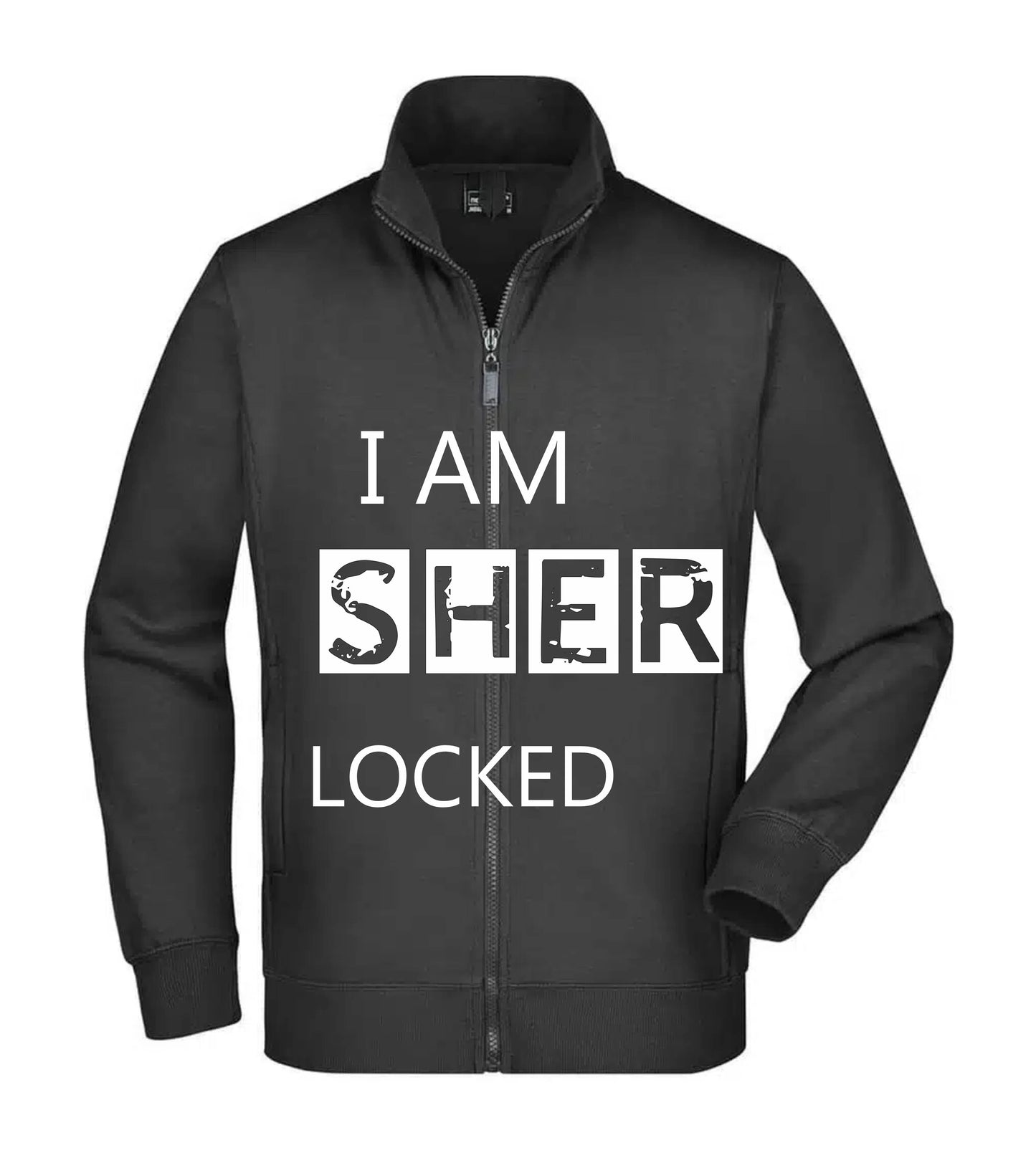 Felpa Unisex Full Zip - I AM SHERLOCKED - Super vestibilità Top qualità