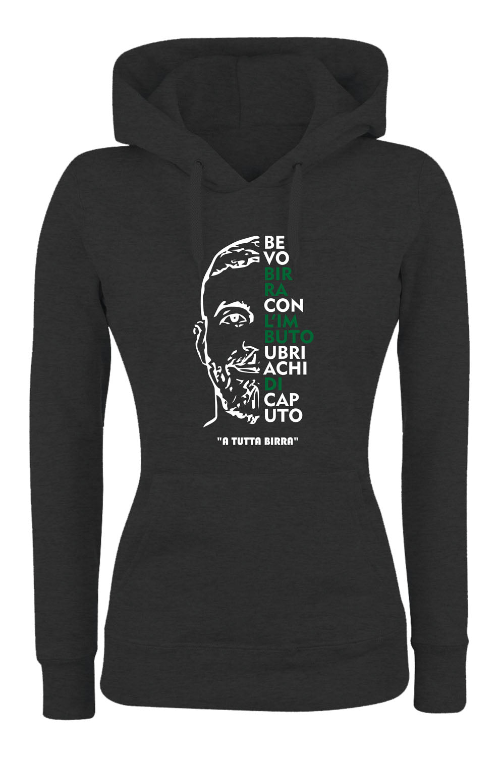 Felpa con cappuccio UOMO, DONNA & BAMBIN - A TUTTA BIRRA - Super vestibilità Top qualità - Social Crazy