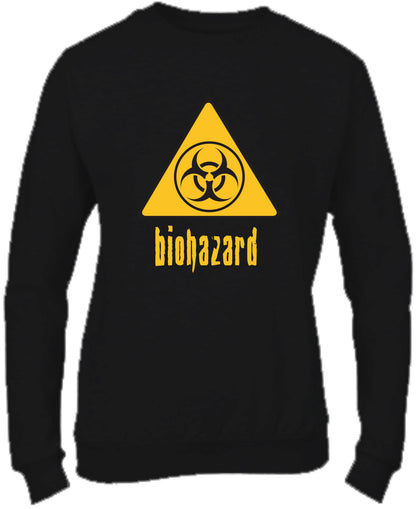 Felpa Girocollo UOMO, DONNA & BAMBIN - BIOHAZARD - Super vestibilità Top qualità - Social Crazy
