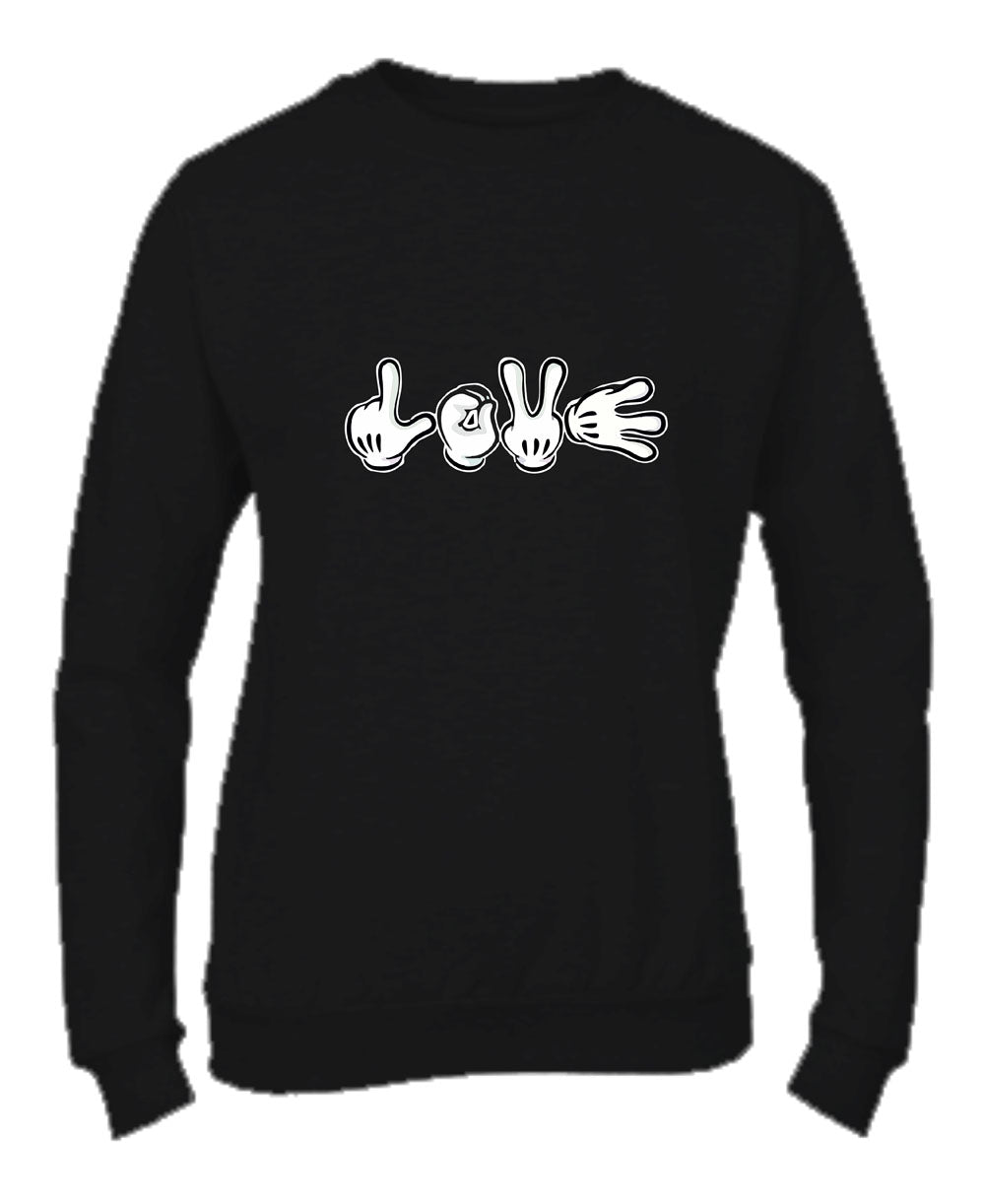 Felpa Girocollo UOMO, DONNA & BAMBIN - LOVE - Super vestibilità Top qualità