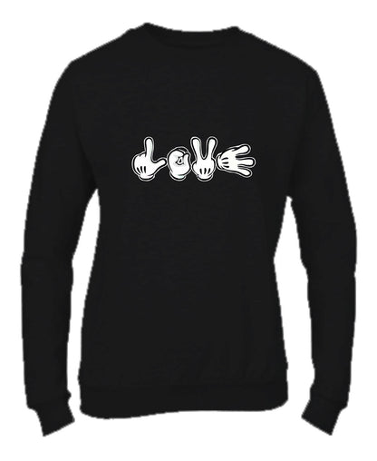 Felpa Girocollo UOMO, DONNA & BAMBIN - LOVE - Super vestibilità Top qualità